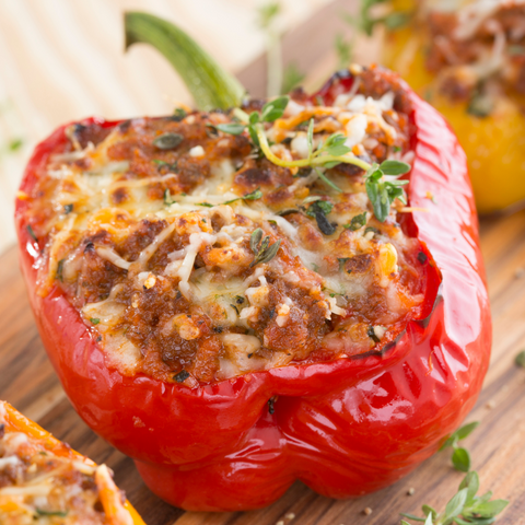 stuffed bell peppers with orzo and savory provencal gourmet pasta sauce