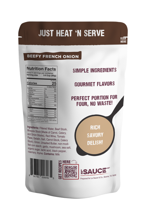 beefy french onion gourmet gravy back of package