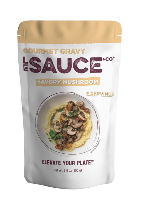 savory mushroom gourmet gravy front of package