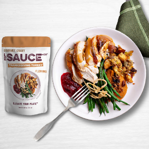 thanksgiving turkey gourmet gravy plate