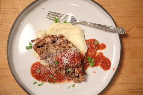 Savory Provencal Meatloaf with Mashed Potatoes