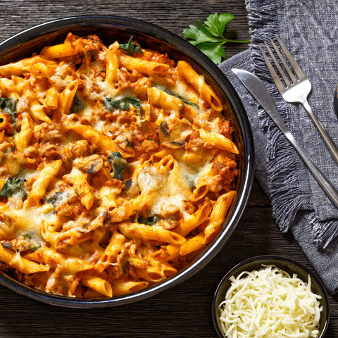 Baked Chicken and Pasta with Marry Me Chicken Gravy