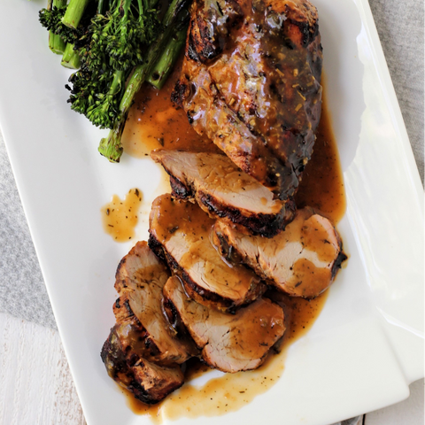Date Night Grilled Pork Tenderloin with Demi-Glace
