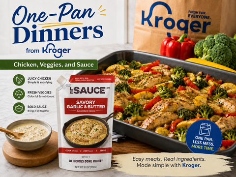 One-Pan Dinners from Kroger: Chicken, Veggies, and Sauce