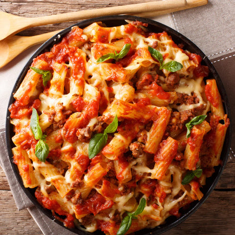 Easy & Delicious Tomato Basil Baked Ziti