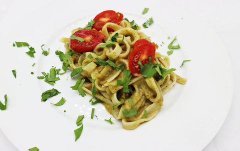 Creamy Roasted Poblano & Garlic Pasta