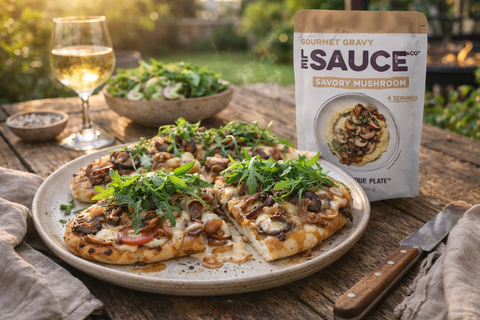 Creamy Mushroom Flatbreads for Easy Patio Nights