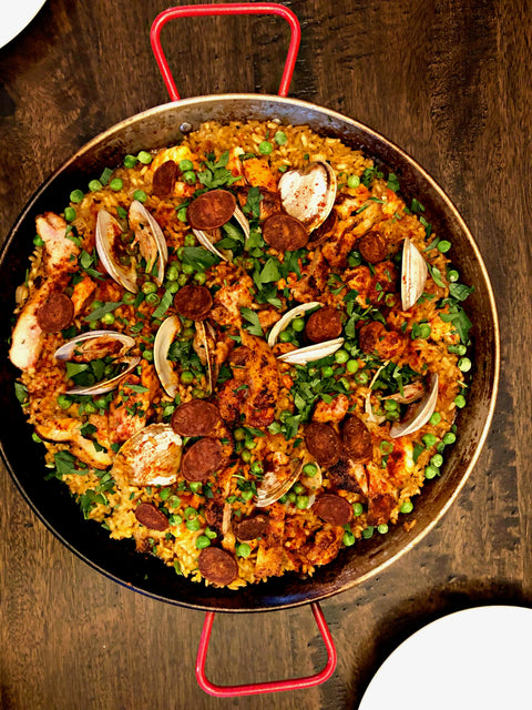 Spanish Paella with Mole de Puebla