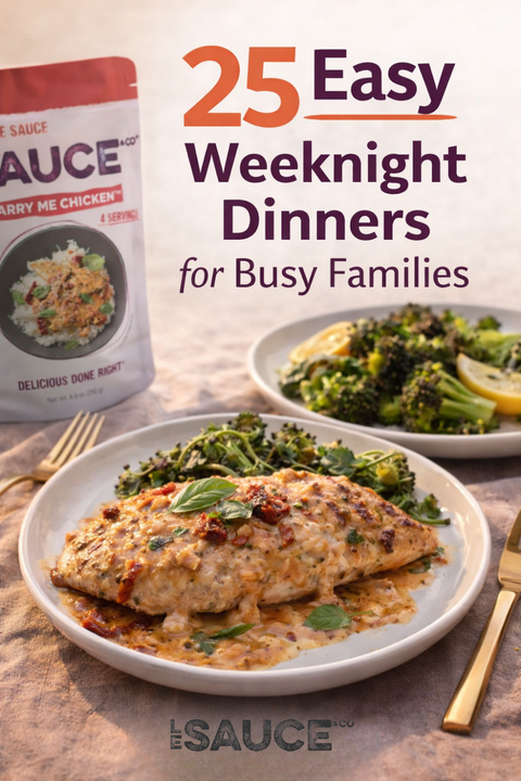 25 Easy Weeknight Dinners for Busy Families with Le Sauce & Co.