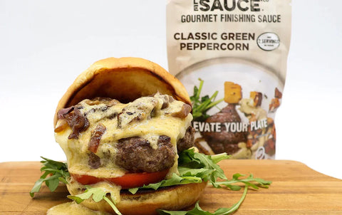 Creamy Peppercorn Bison Burger