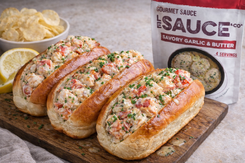 Garlic Butter Crab or Lobster Rolls