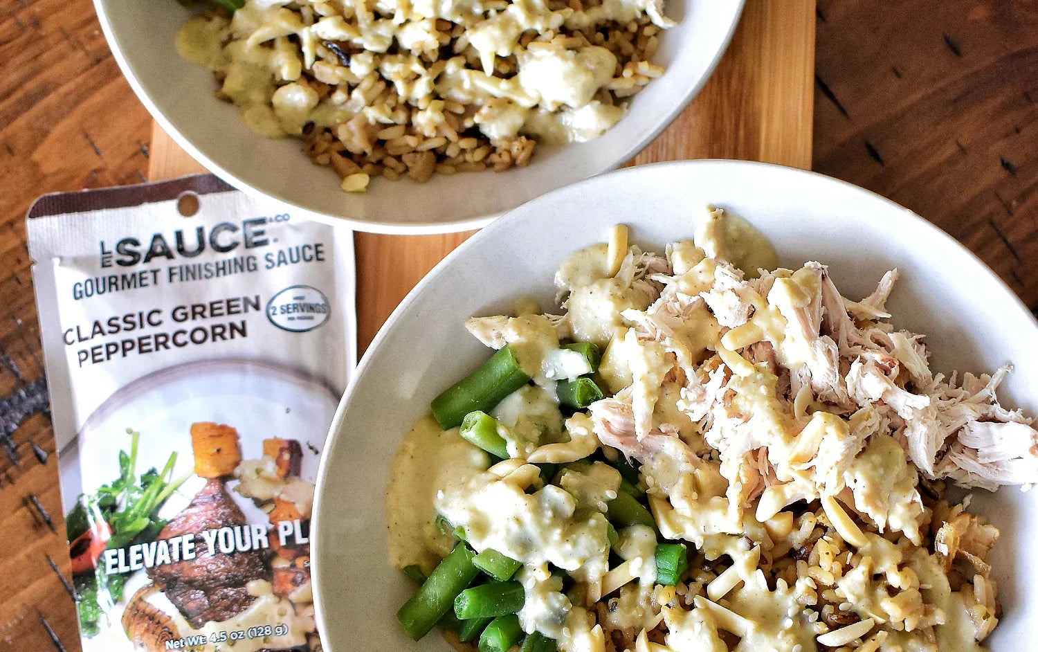 Chicken, Green Beans, and Wild Rice Power Bowl Le Sauce & Co.