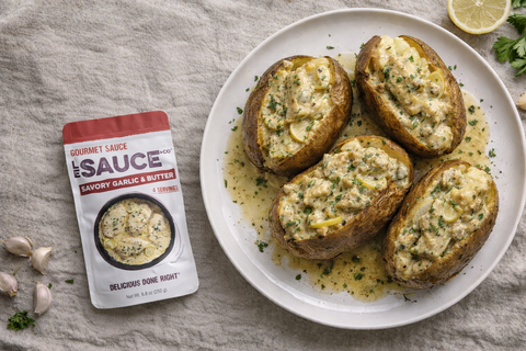 Garlic Butter Stuffed Baked Potatoes