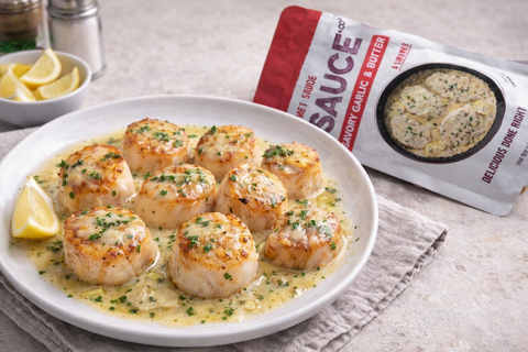 Sea Scallops with Garlic Butter Sauce