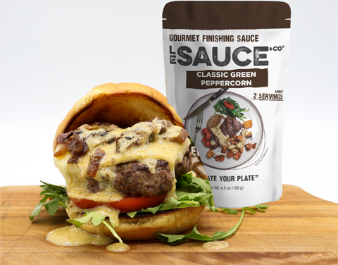 Classic Green Peppercorn Bison Burger