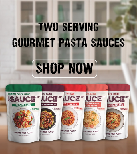 two serving gourmet pasta sauces
