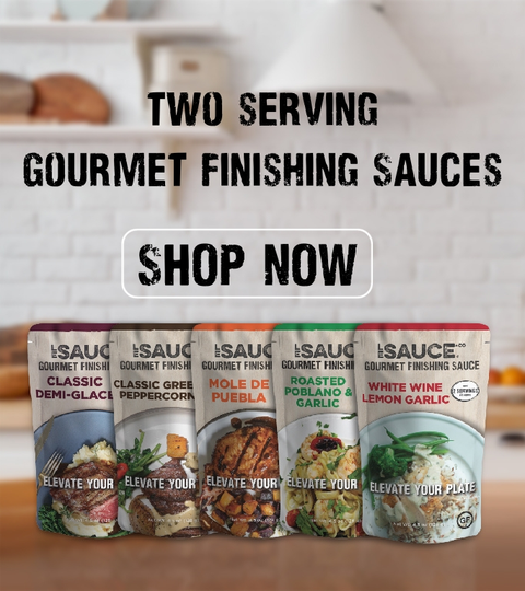 two serving gourmet finishing sauces