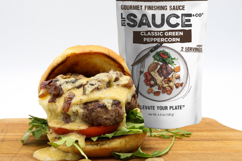 Classic Green Peppercorn Bison Burger