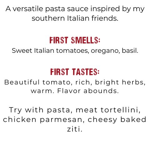 Classic Marinara first smells and first tastes