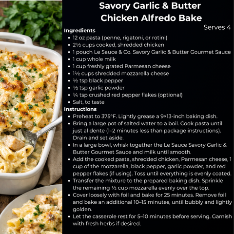 Savory Garlic & Butter Gourmet Sauce (Coming Soon)