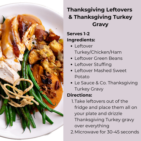 Thanksgiving turkey leftovers with turkey gravy