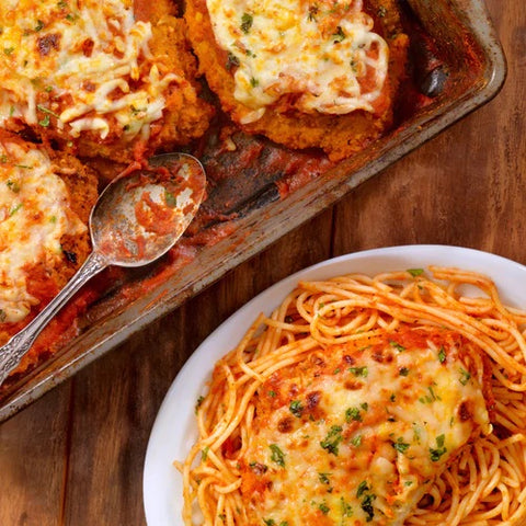 Two Serving Chicken Parmesan with Marinara