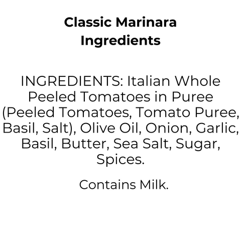 Classic Marinara Gourmet Pasta Sauce