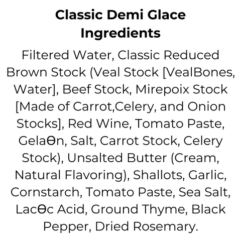 Classic Demi Glace Gourmet Finishing Sauce