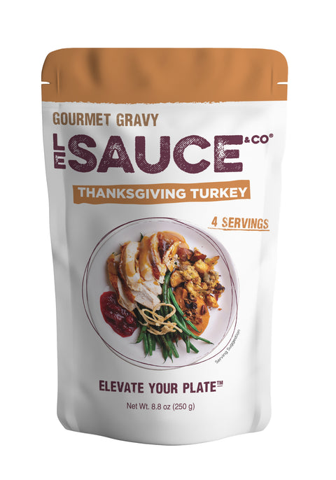 four serving thanksgiving turkey gourmet gravy front of package