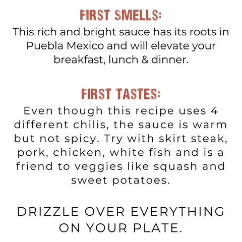 mole de puebla first smells and first tastes