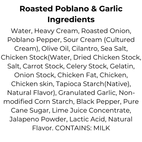 Roasted Poblano & Garlic Gourmet Finishing Sauce