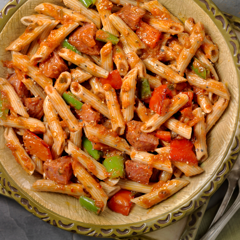 Sausage and Bell Peppers Pasta Delight