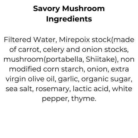 4 serving Savory Mushroom Gourmet Gravy