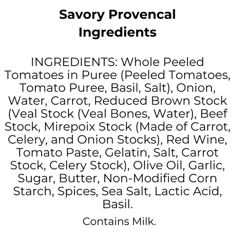 Savory Provencal Gourmet Pasta Sauce