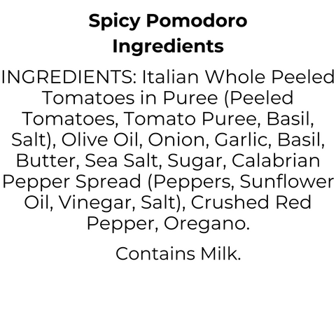 Spicy Pomodoro Gourmet Pasta Sauce