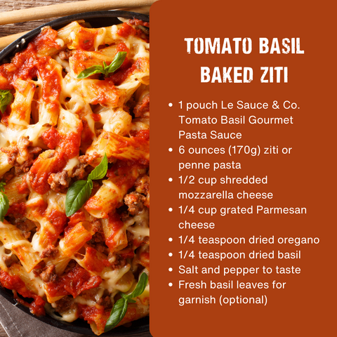 tomato basil baked ziti recipe