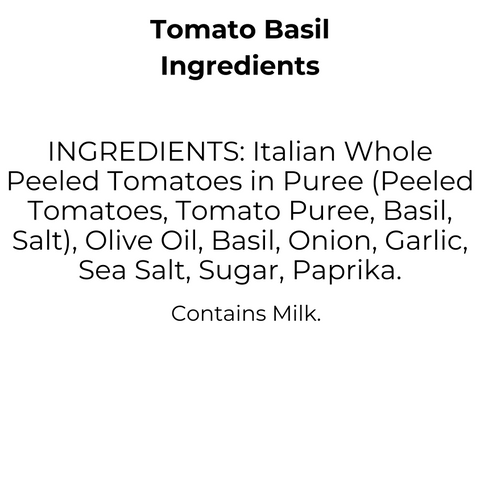 Tomato Basil Gourmet Pasta Sauce