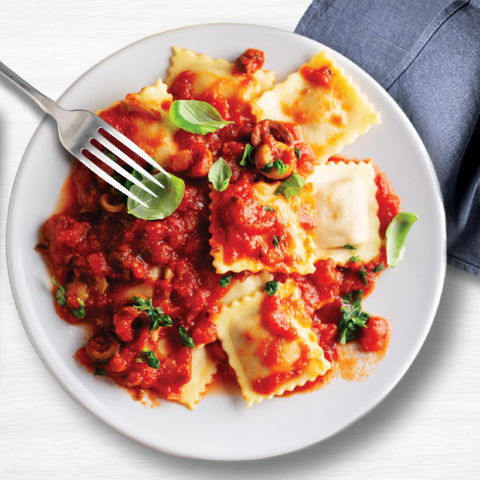 Easy and Delicious 4-Ingredient Date Night Tomato Basil Ravioli