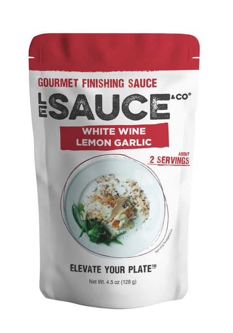 white wine lemon garlic front of package